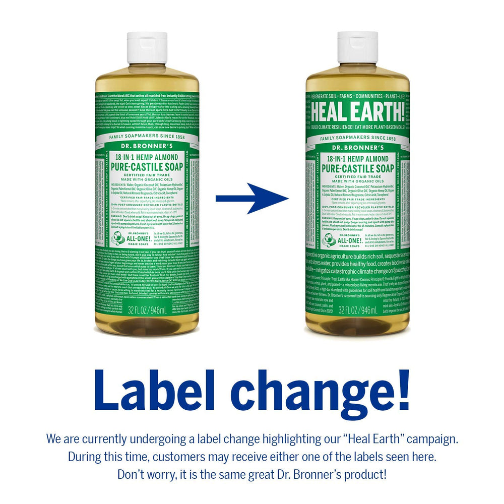 Dr. Bronner's Almond Castile Soap foam on skin shows gentle lather