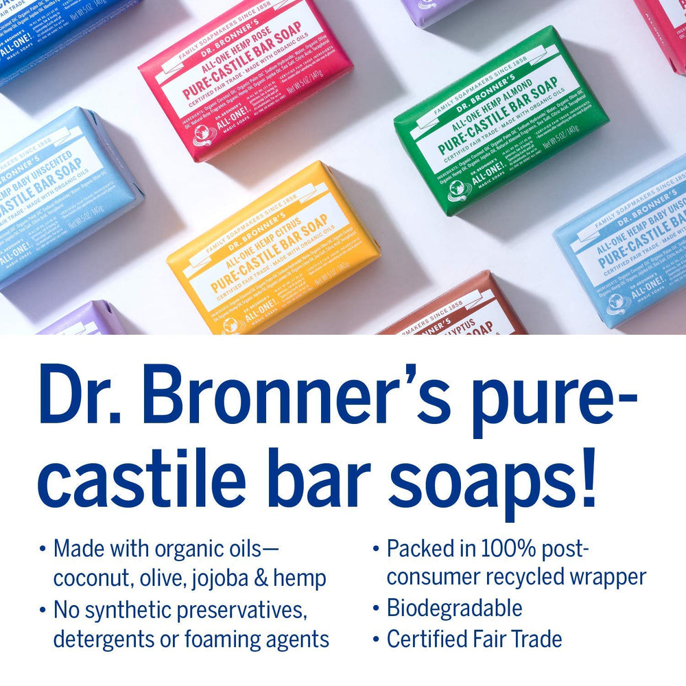 Savon Dr. Bronner's Menthe Poivrée, fraîcheur revitalisante pour le quotidien.