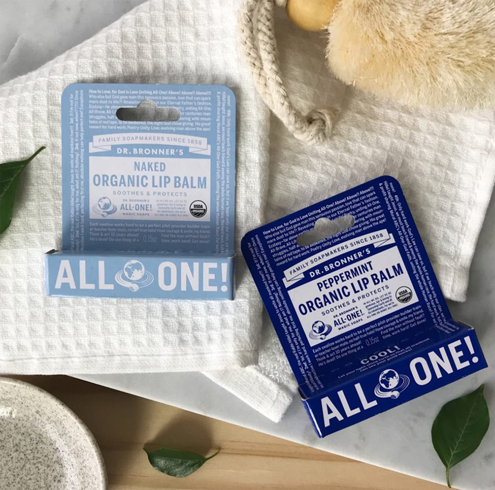 Dr. Bronner’s Baume Lèvres Avocat et Huile, soin nourrissant pour lèvres sèches.
