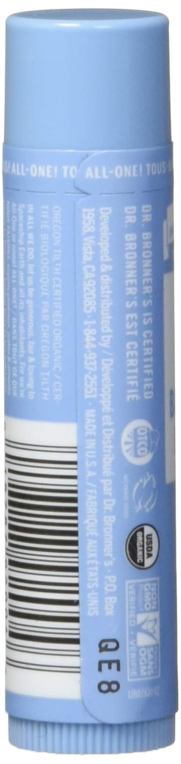Dr. Bronner’s Baume Lèvres Jojoba Huile, texture légère pour réconfort rapide.