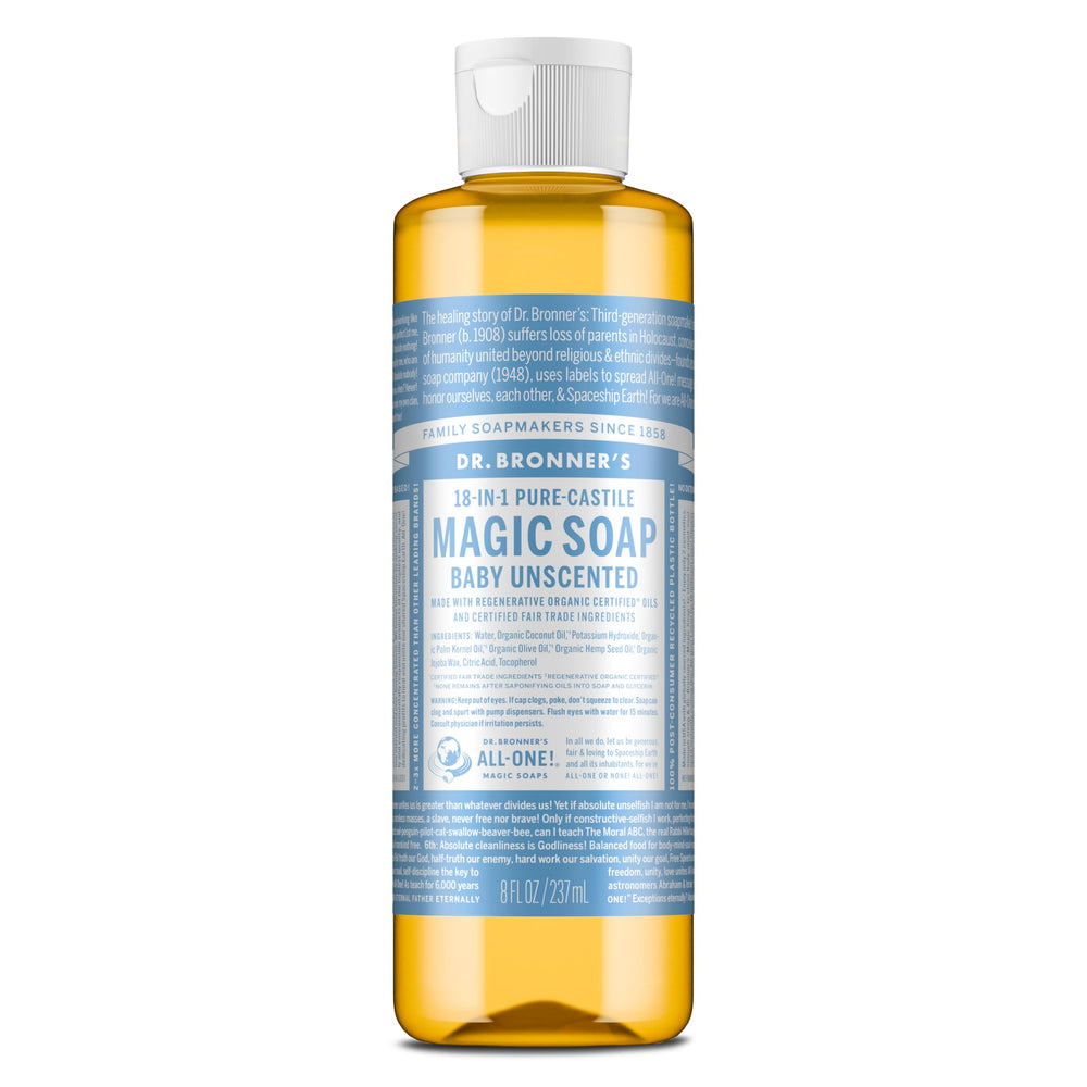 Dr. Bronner's Savon liquide Bébé sans parfum sur peau délicate