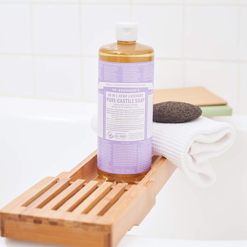 Dr. Bronner's Lavande, ingrédients biologiques visibles et naturels