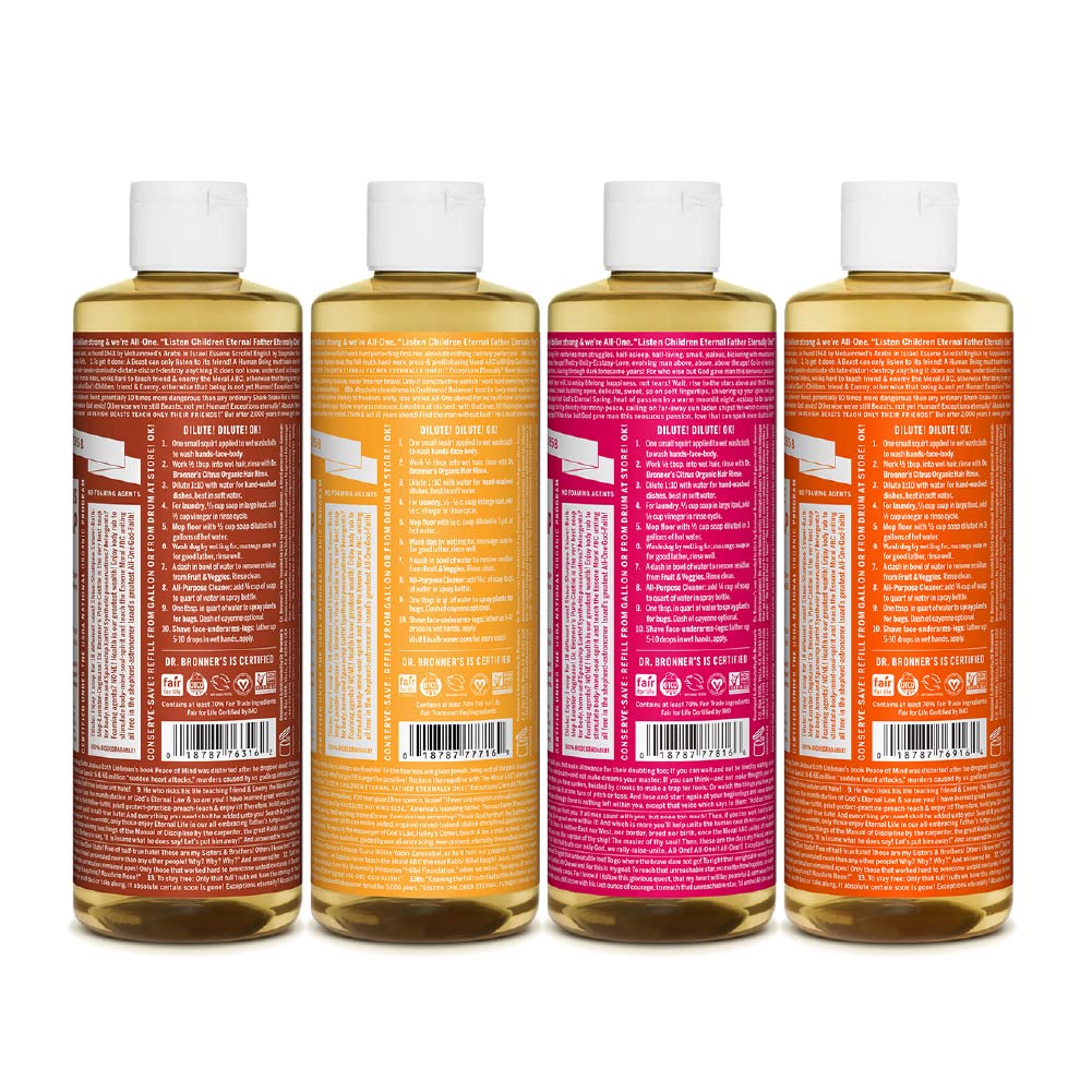 Dr. Bronner's savon liquide arbre à thé – parfum frais et nettoyage polyvalent.
