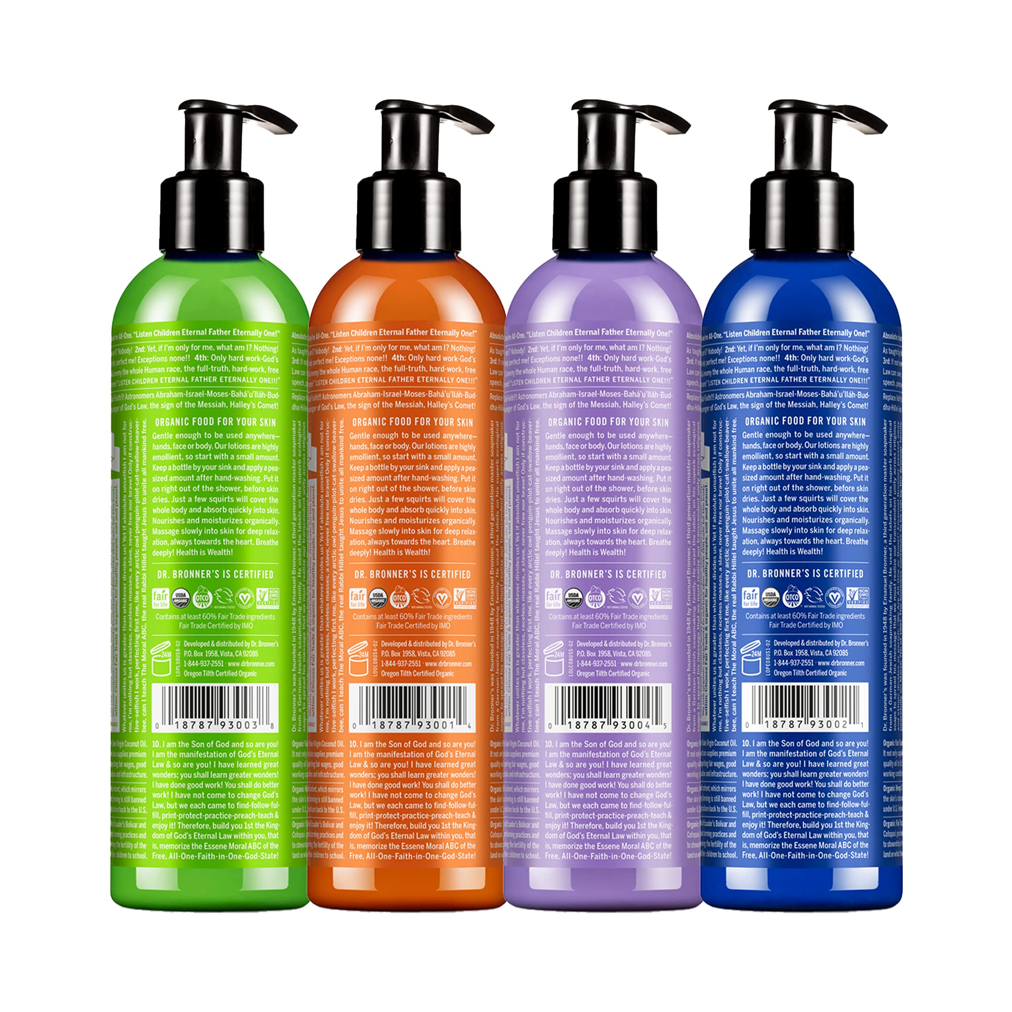 Dr. Bronner's Lotion bio lavande coco – bouteille élégante et parfumée.
