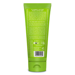 Mousse de rasage crémeuse Dr. Bronner's au parfum citronnelle et citron vert, usage quotidien.