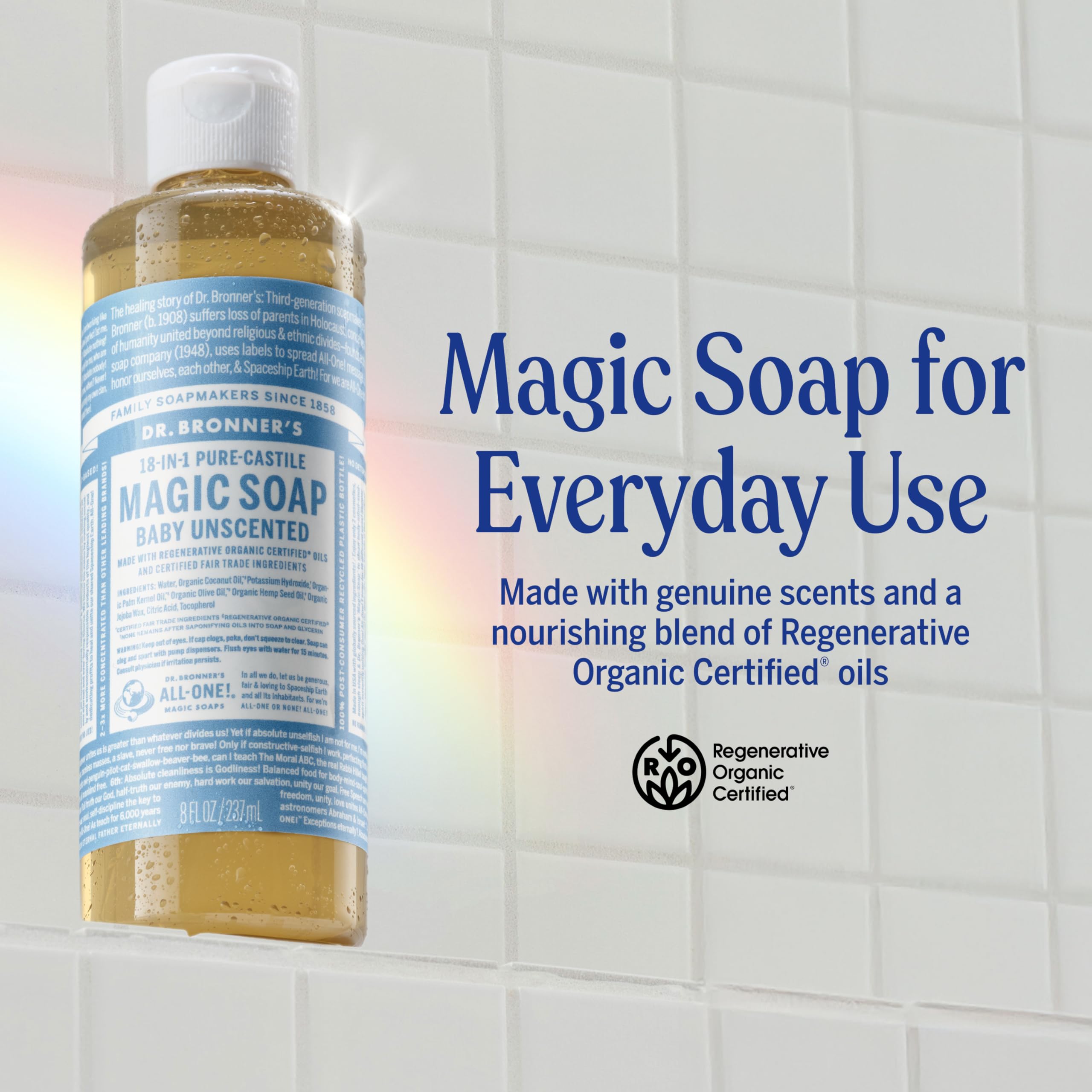 Dr. Bronner's Mousse riche appliquée sur la peau sans parfum