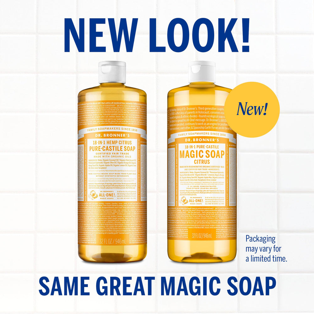 Mousse riche et douce de Dr. Bronner's Citrus sur peau