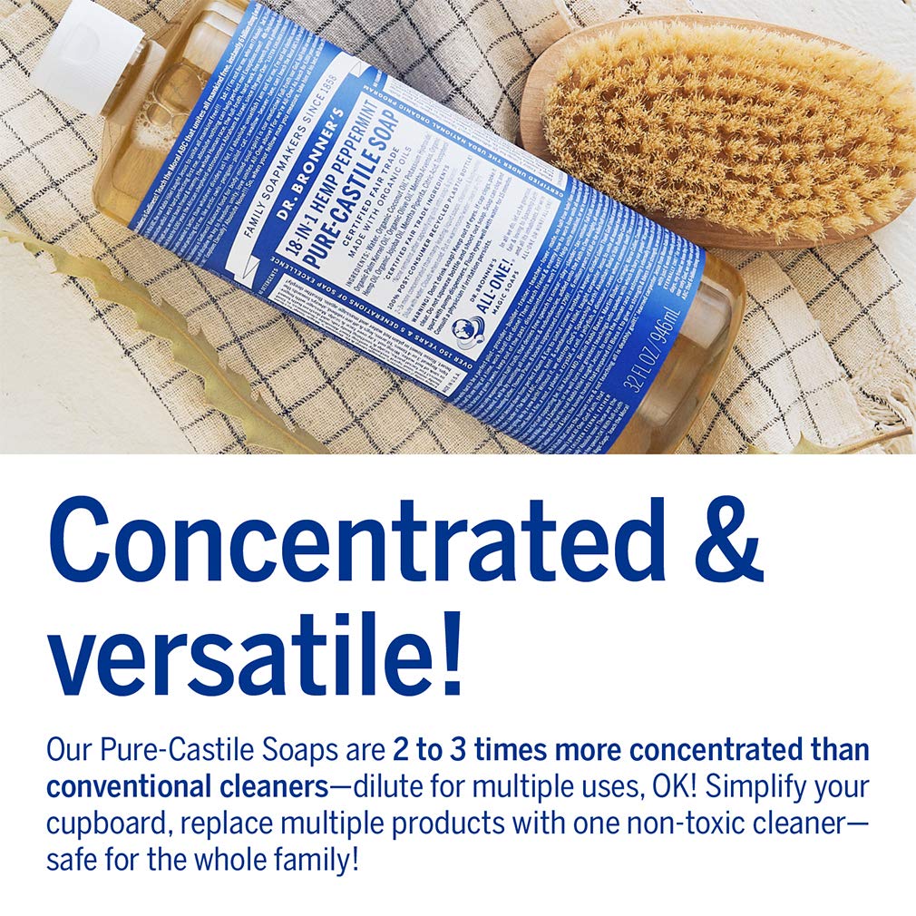 Dr. Bronner's Menthe: concentration élevée, moins d'emballage