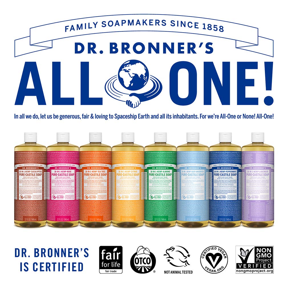 Dr. Bronner's Menthe: emballage recyclé à 100%
