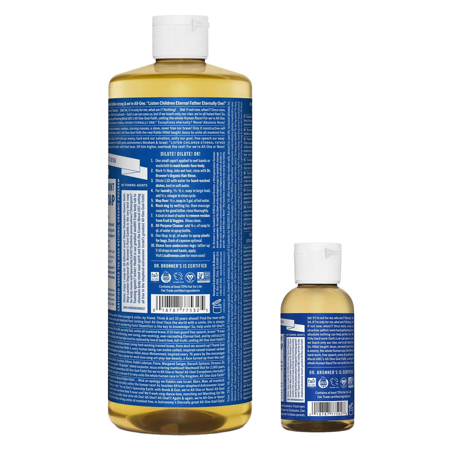 Dr. Bronner's Menthe: versement facile pour linge et surfaces