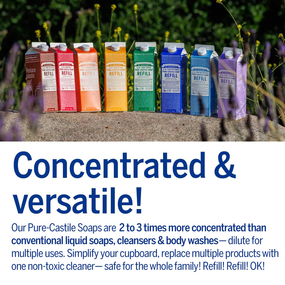 Dr. Bronner's ROC oils icon highlights regenerative organic certified ingredients.