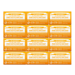 Dr. Bronner's Savon Barre Citron offre une mousse riche pour visage et corps.