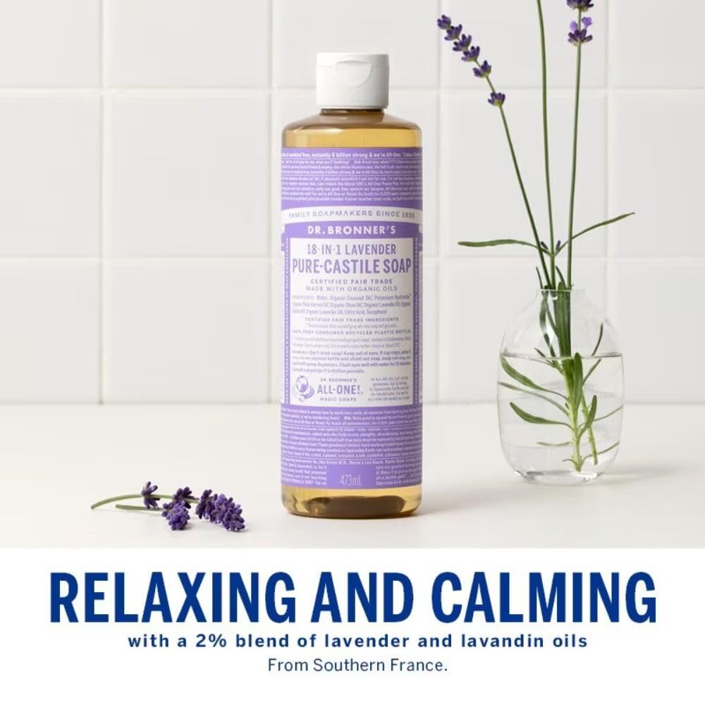 Dr. Bronner's Lavande: lavage du linge avec mousse douce et naturelle.