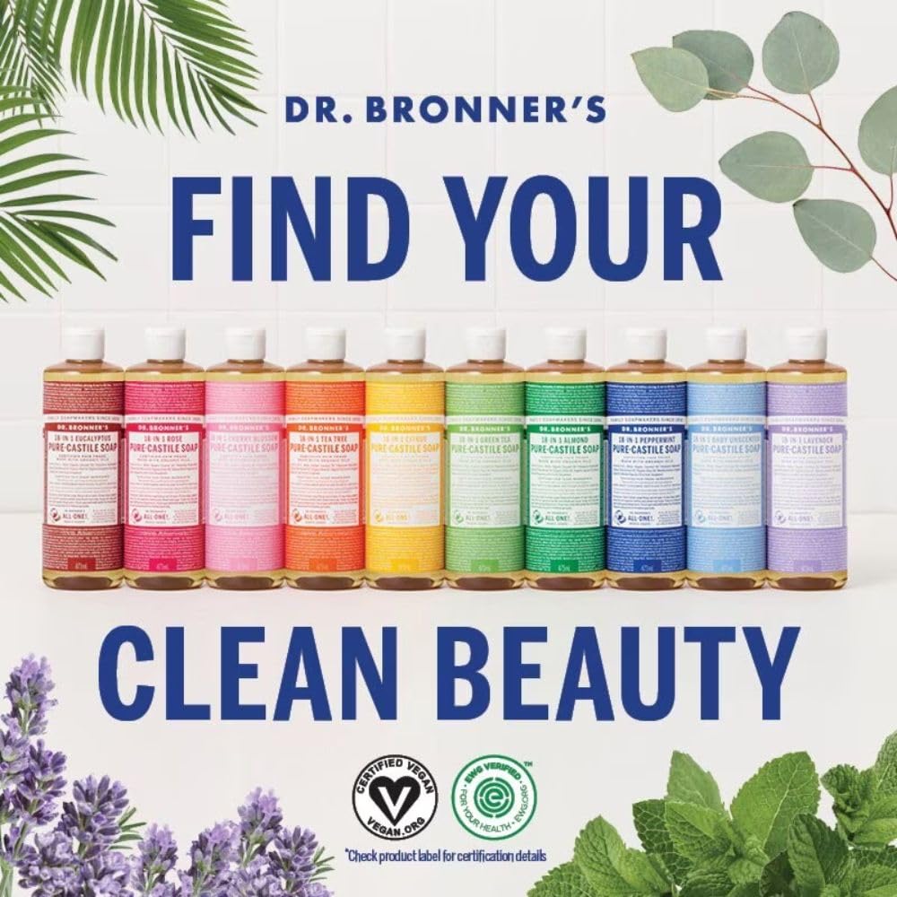 Dr. Bronner's Lavande: vaisselle propre sans résidu grâce à la formule concentrée.