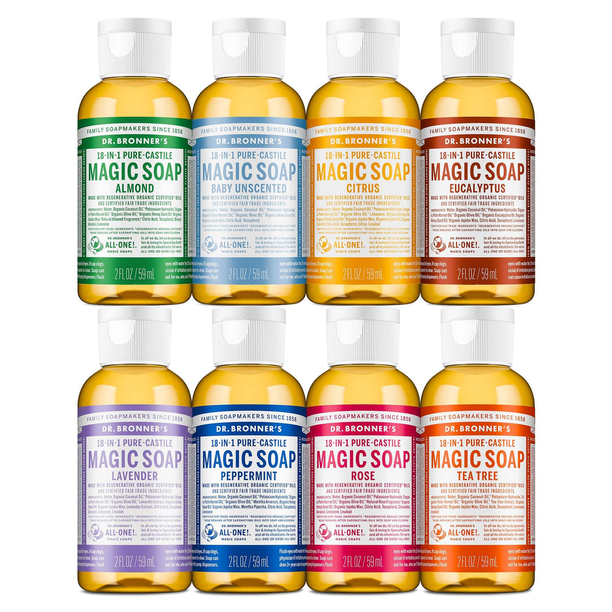 Dr. Bronner's Pure-Castile en bouteille 2oz prêt à offrir