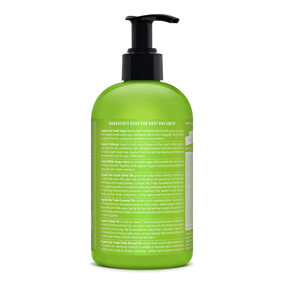 Dr. Bronner's Savon sucre bio mousse onctueuse pour les mains et le corps