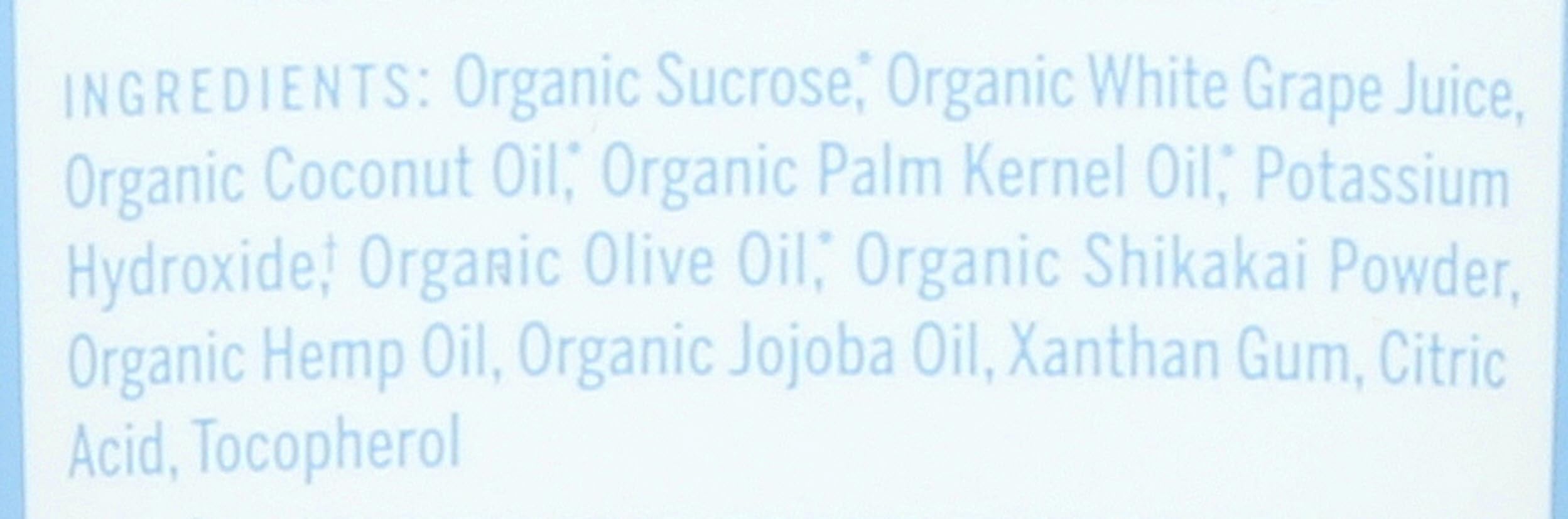 Dr. Bronner's sucre organique, humectant attirant l'humidité.