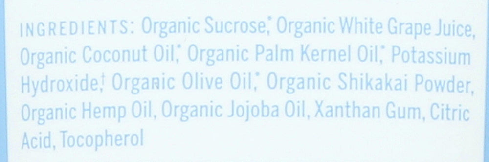 Dr. Bronner's sucre organique, humectant attirant l'humidité.