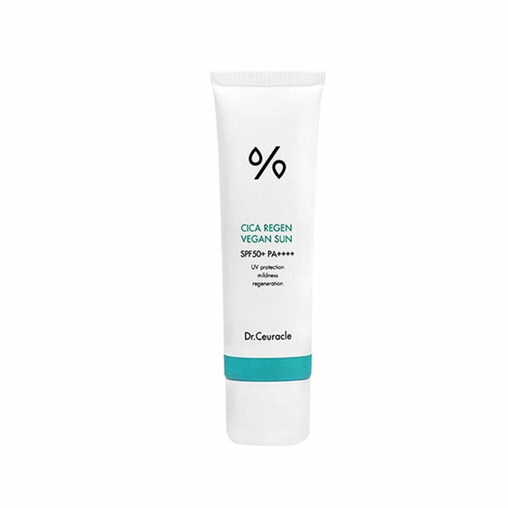 Dr Ceuracle Cica Regen Sun SPF 50 tube, lightweight protection for sensitive skin