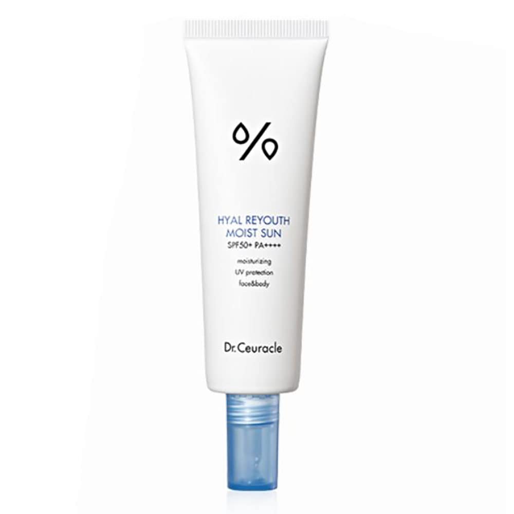Dr. Ceuracle Hyal Reyouth Moist Sun : bouteille affichant une texture légère et hydratante.