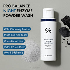 Dr.Ceuracle Pro Balance Enzyme Powder Face Wash texture légère purifiant et clarifiant