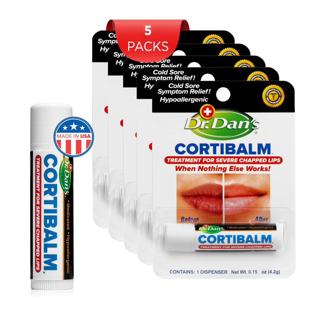 Effet en 24h perçu sur les lèvres avec Cortibalm.