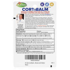 Tube du baume à lèvres Dr. Dan's Cortibalm prêt à l'emploi.