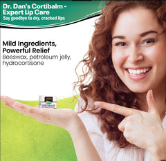 Dr. Dan's Cortibalm jar 3-pack front view showing gentle lip care