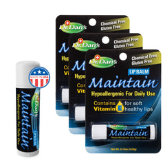 Dr. Dan's Maintain baume lèvres pack 3, hydratation quotidienne pour des lèvres douces