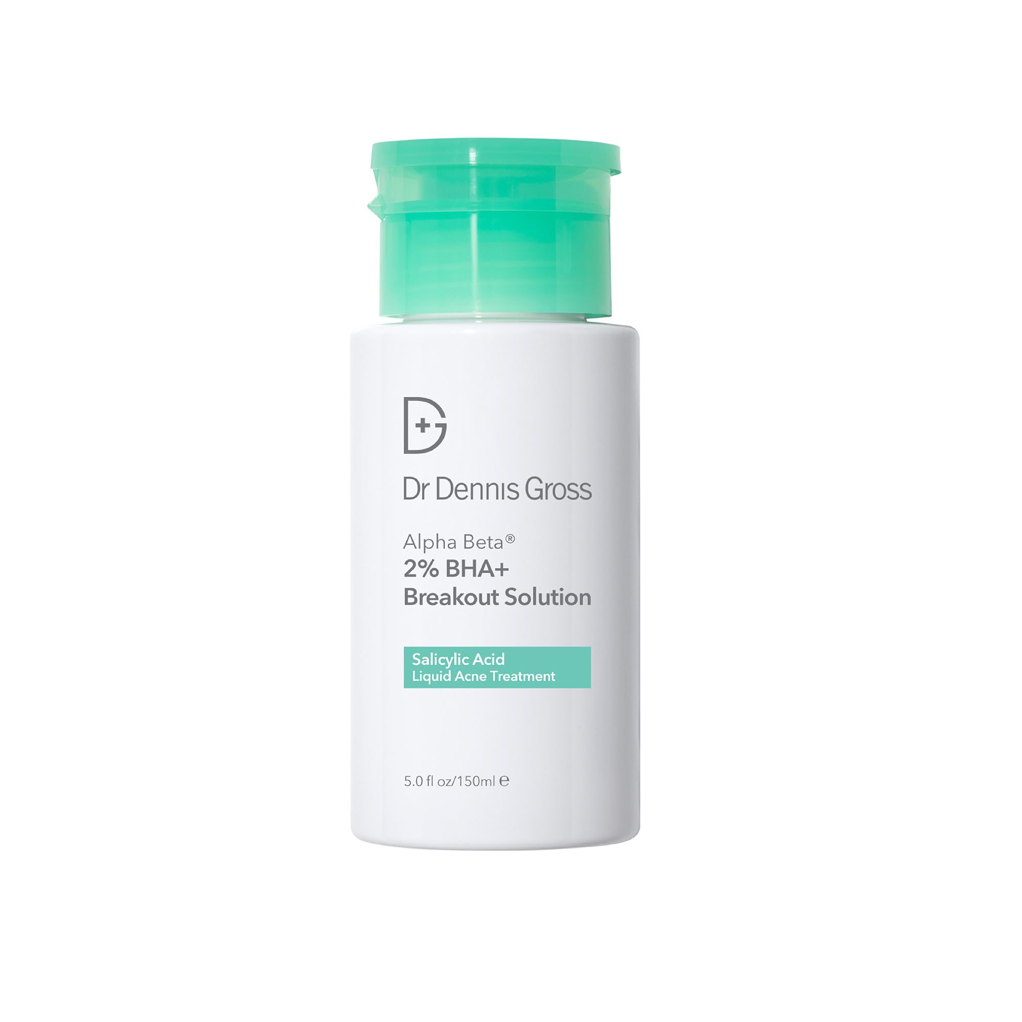 Dr Dennis Gross Alpha Beta 2% BHA+ Breakout en bouteille, peut réduire l'apparence des pores.