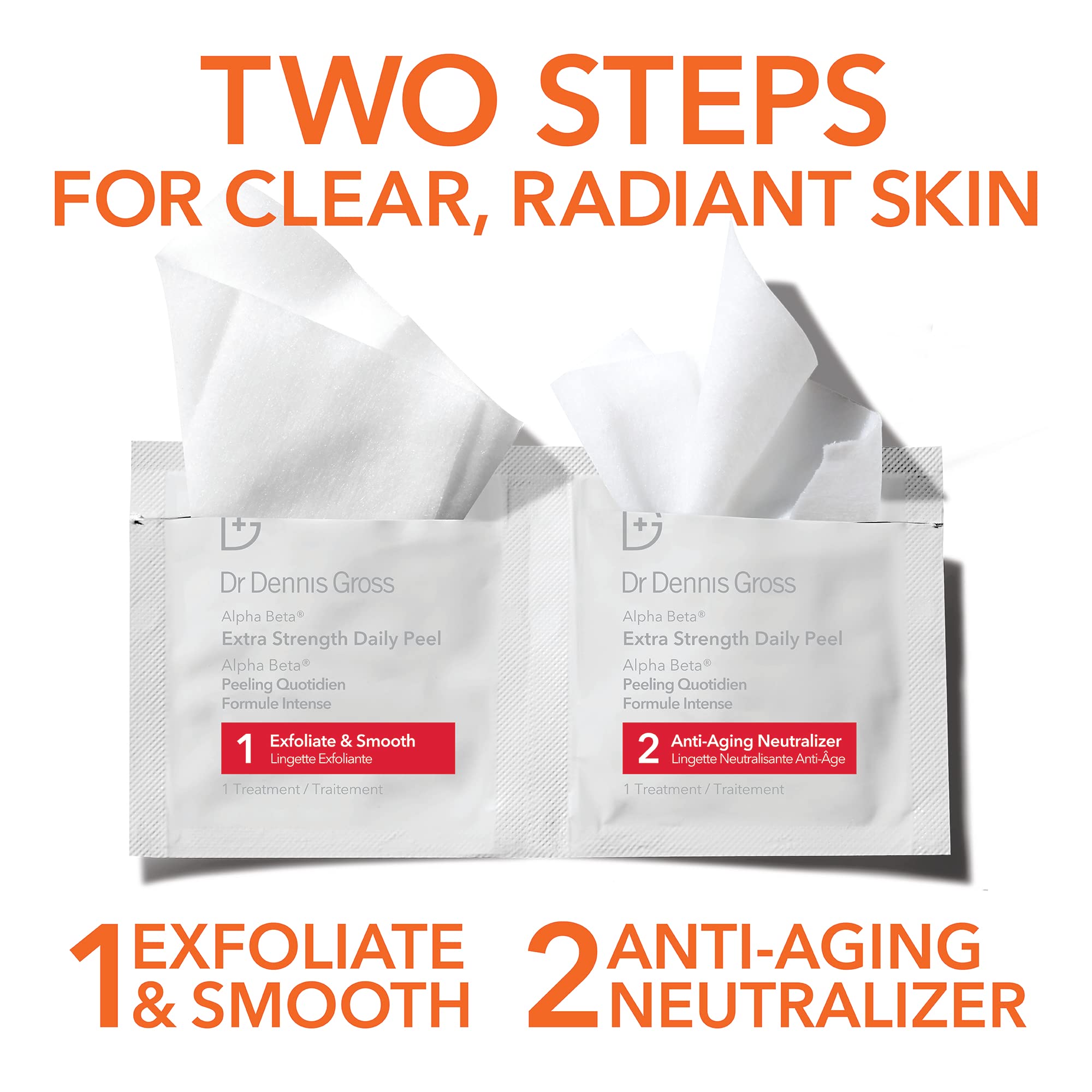 Emballage Dr. Dennis Gross Alpha Beta Extra Strength Peel, étui élégant et pratique