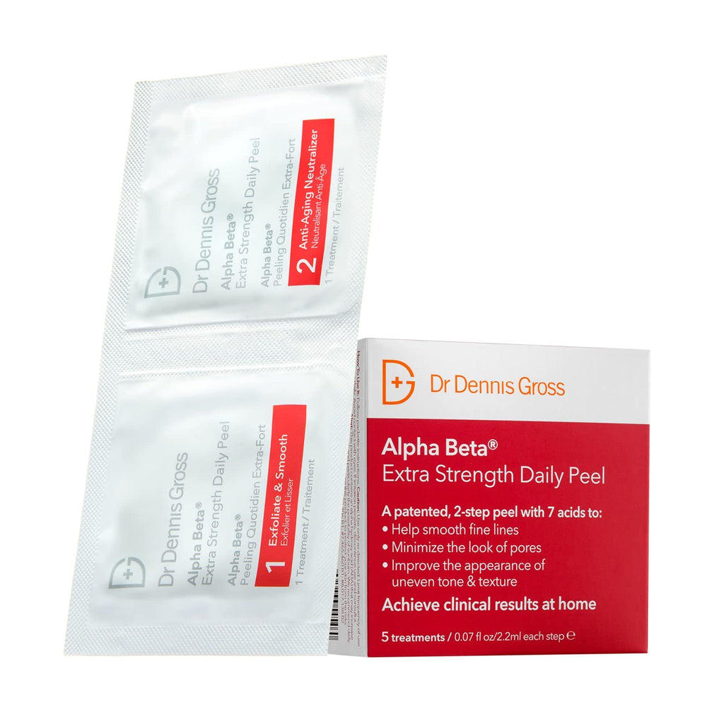 Dr. Dennis Gross Alpha Beta Extra Strength Peel étape 1 tampon exfoliant révèle radiance et peau plus lisse