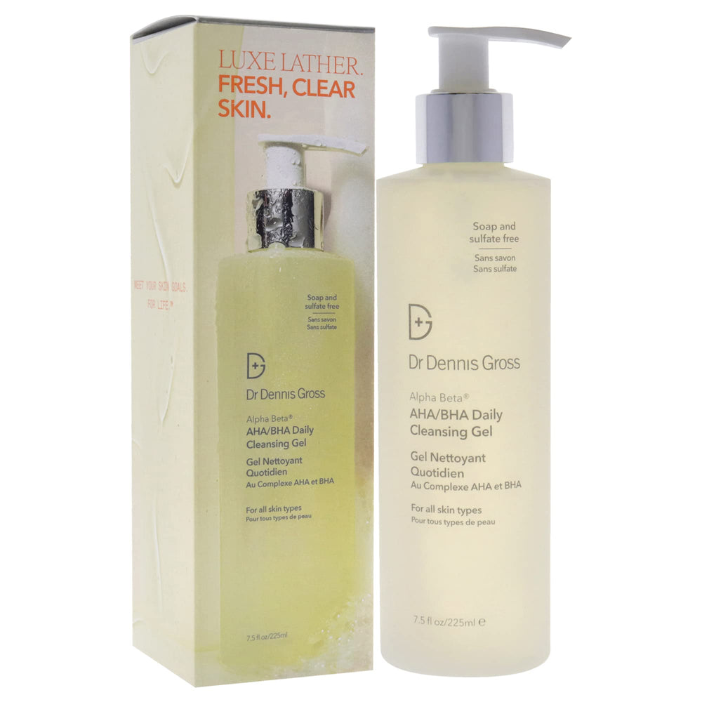 Dr Dennis Gross Alpha Beta Gel Nettoyant – application douce révélant des pores nets