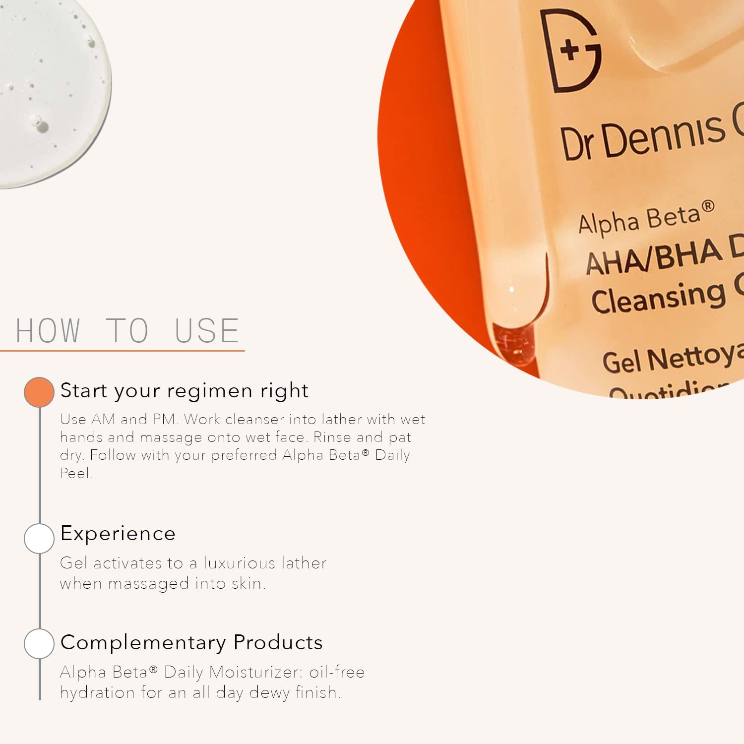 Dr Dennis Gross Alpha Beta – massage visage pendant l’application pour pores plus nets.