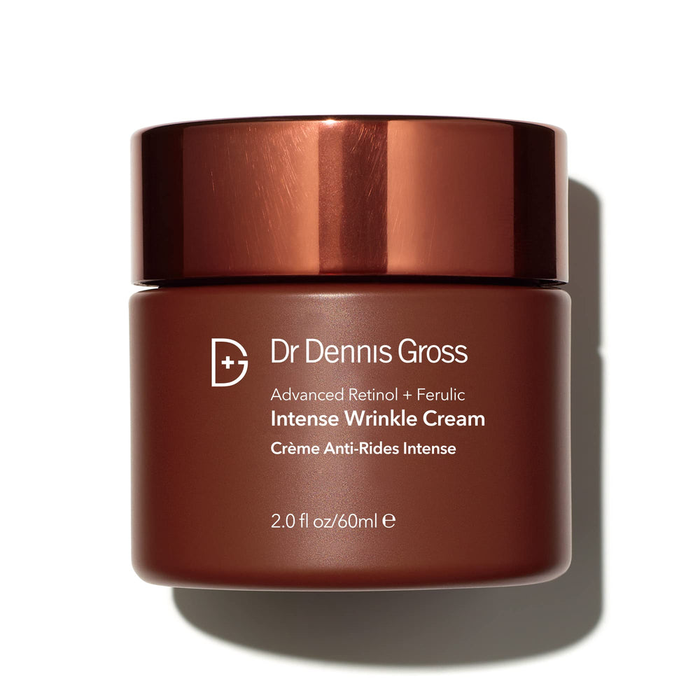 Dr Dennis Gross Advanced Retinol Ferulic crème avant-après peau plus lisse.