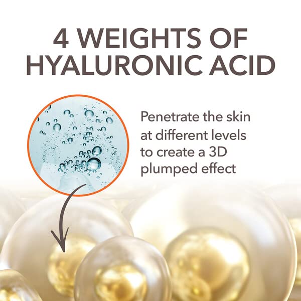 Quatre poids d'acide hyaluronique hydratent en profondeur.
