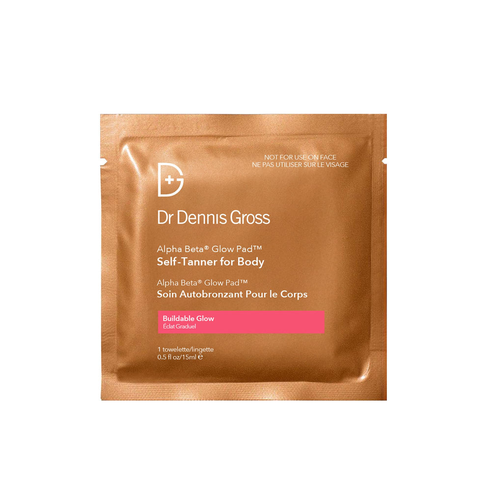 Lingette Glow Pad application sans trace offrant une teinte homogène.