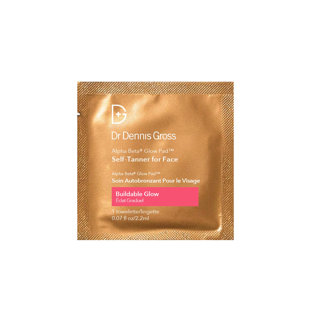 Lingette Glow Pad exfoliante pour visage avec AHAs et BHAs