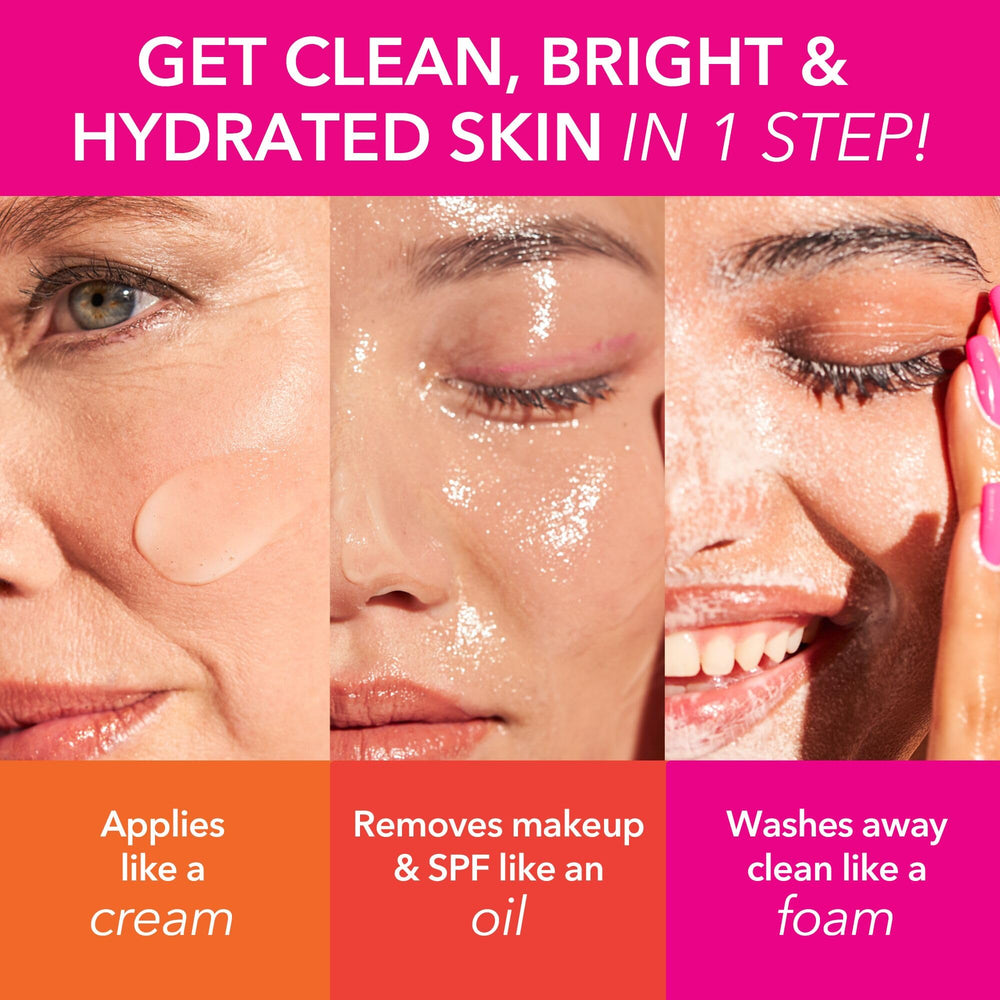 Texture huile-crème luxueuse prête à l'application sur la peau.
