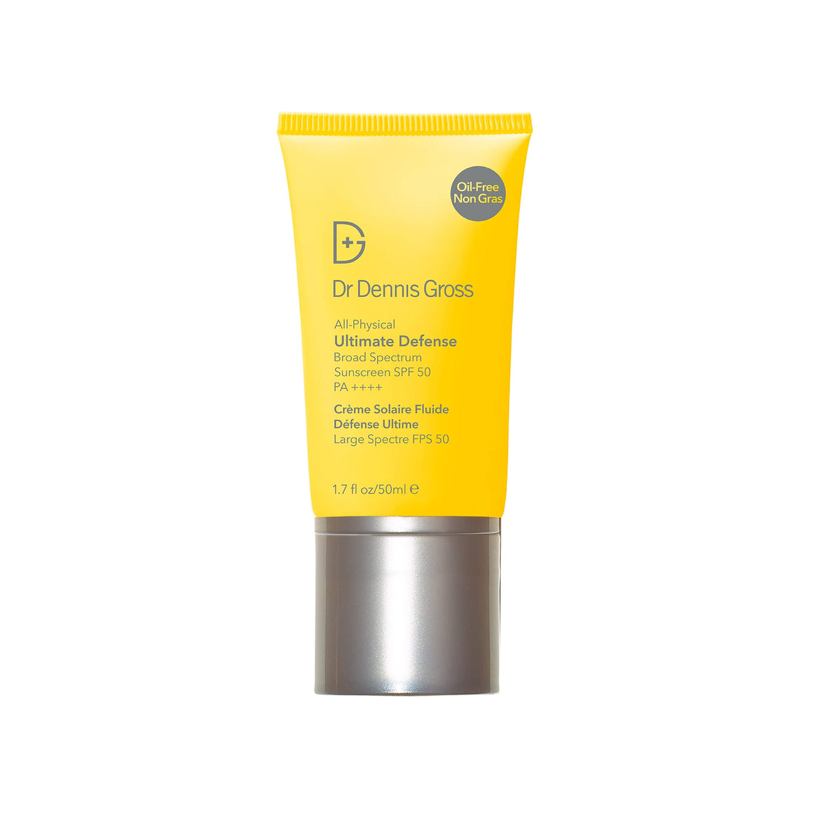 Dr Dennis Gross Ultimate Defense SPF50, bouteille prête pour une protection quotidienne hydratante