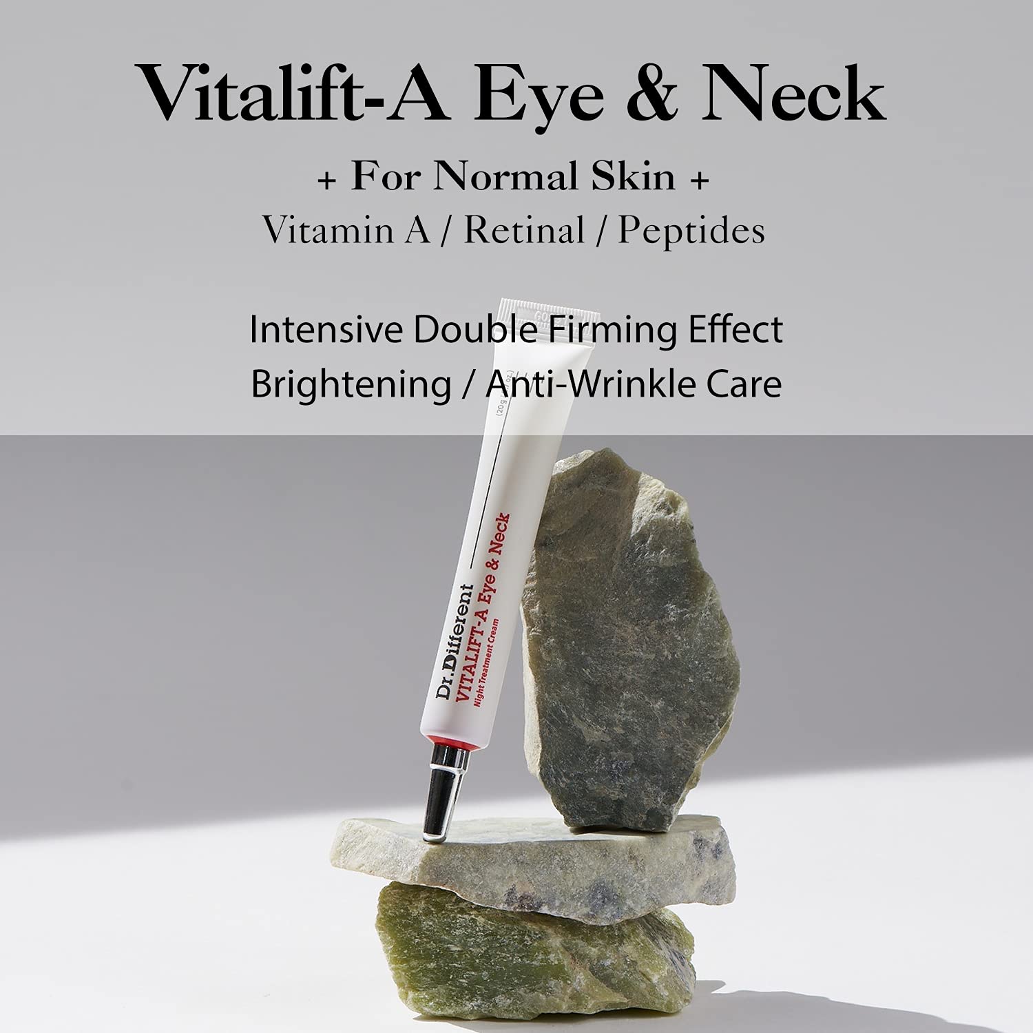 Dr.Different VITALIFT-A: crème yeux et cou pour lisser les ridules et raffermir.