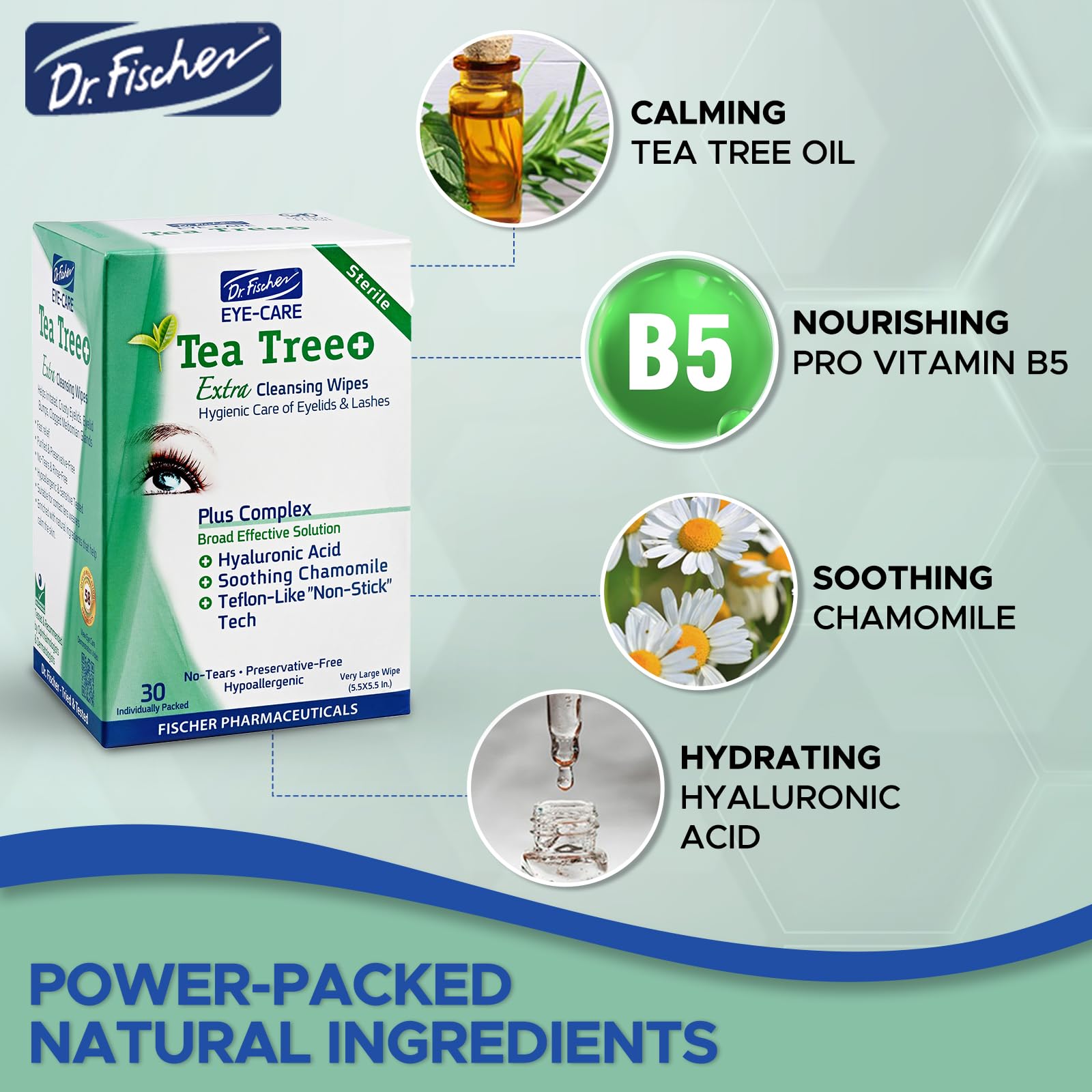 Texture douce des lingettes Dr. Fischer Yeux pour un nettoyage précis