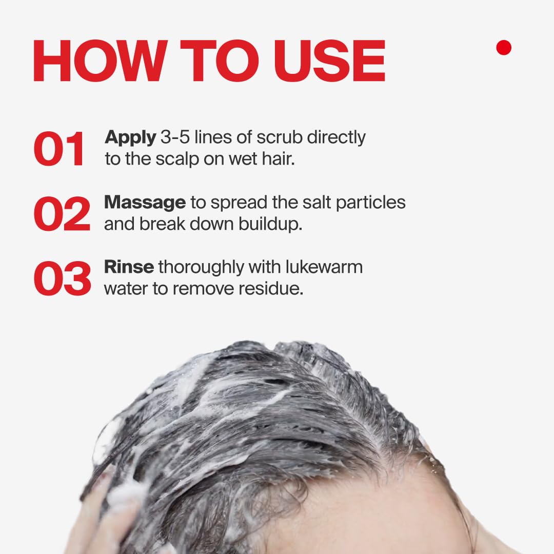 Dr.FORHAIR Folligen: massage cuir chevelu montrant l'application du gommage.
