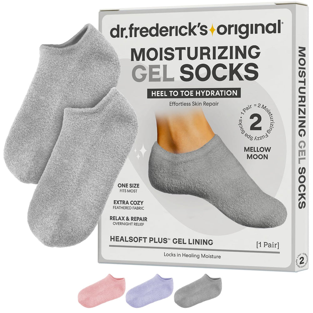 Chaussettes gel Dr. Frederick’s Original pour pieds, offre un soin hydratant en douceur.