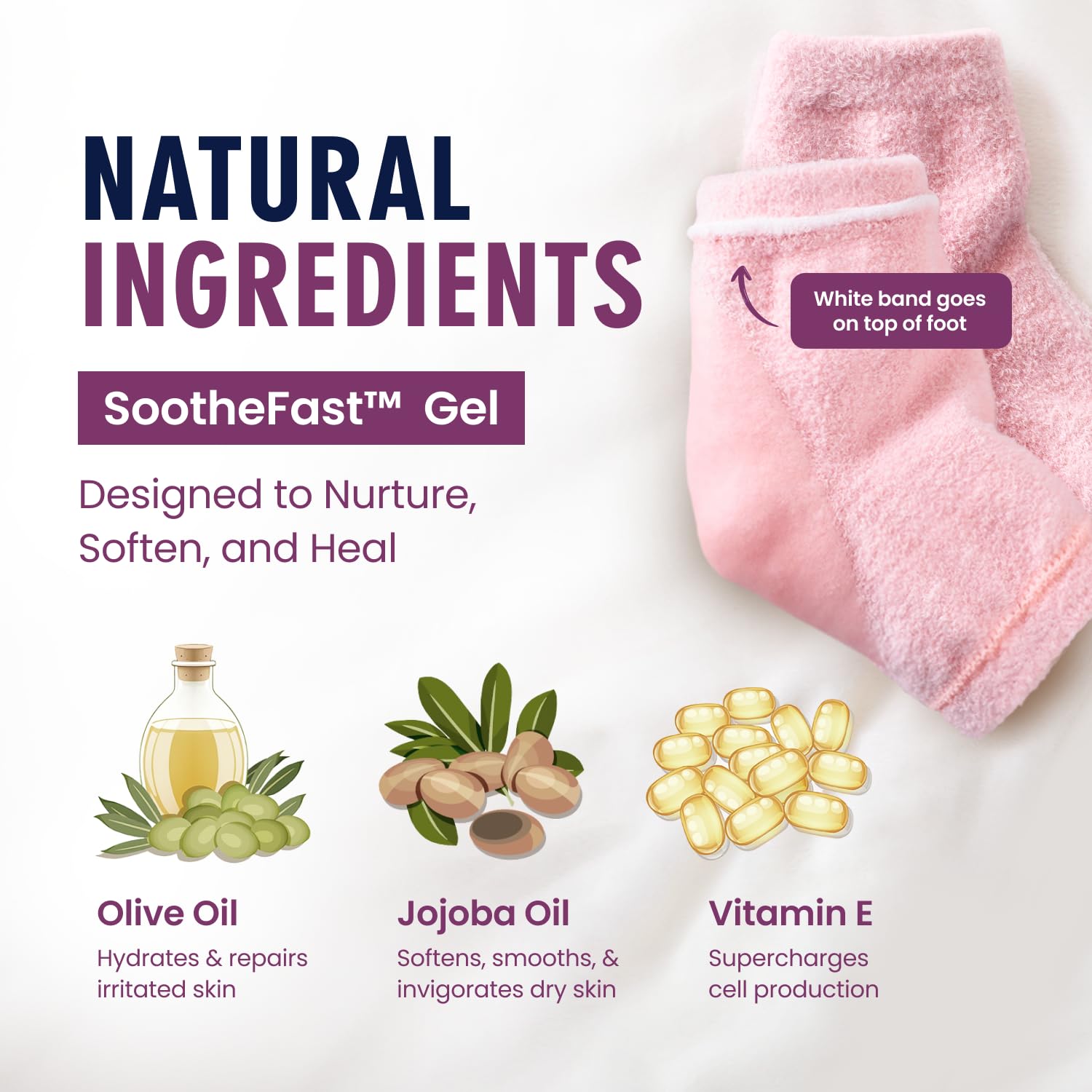 Utilisation nocturne pour confort et hydratation des pieds avec Dr. Frederick's Original.