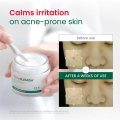 Dr.G R.E.D. Blemish Clear – complexe 10-Cica et actifs apaisants pour peau sensible.