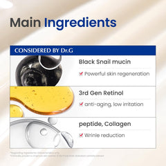 Application rapide et homogène du sérum Dr. G sur le visage.