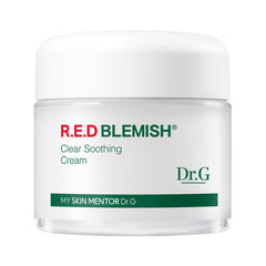 Dr.G R.E.D. Blemish Clear – flacon pompe, crème apaisante pour hydratation quotidienne.