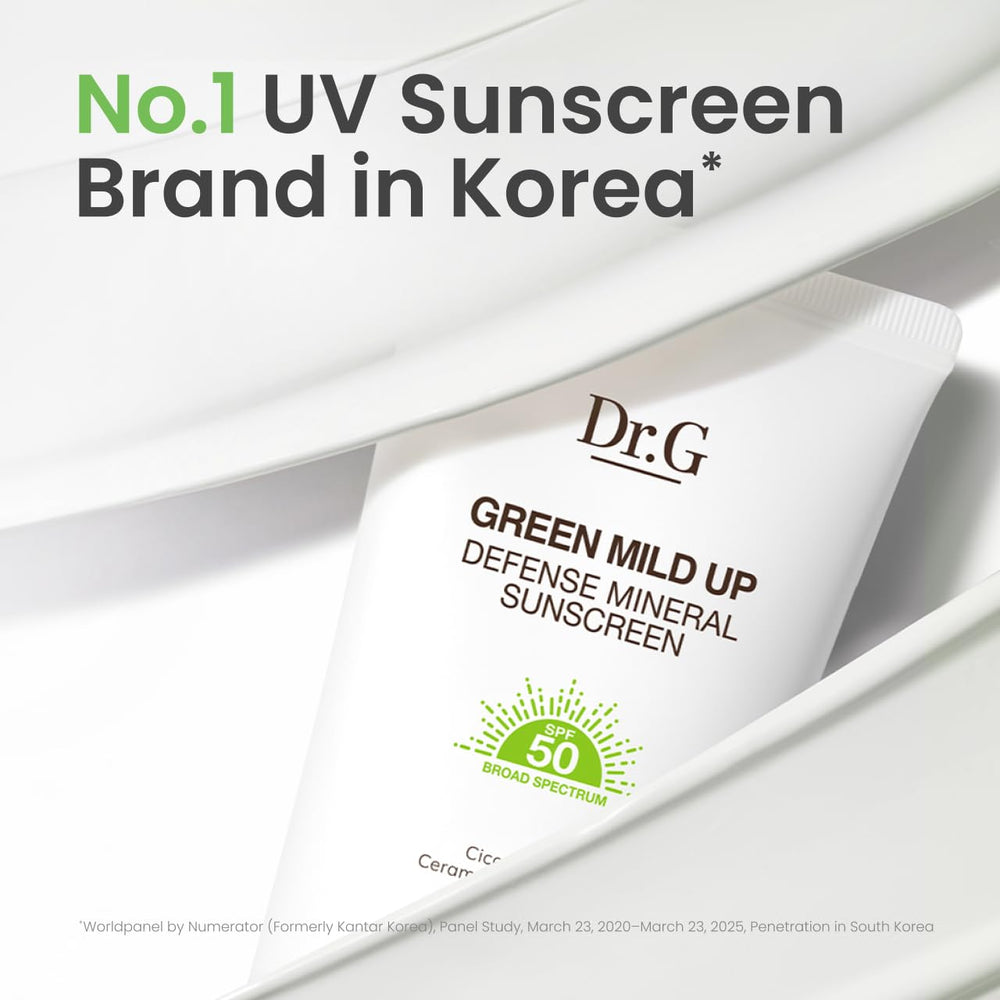 Texture legere de Dr.G Green Mild Up Defense pour une application douce.