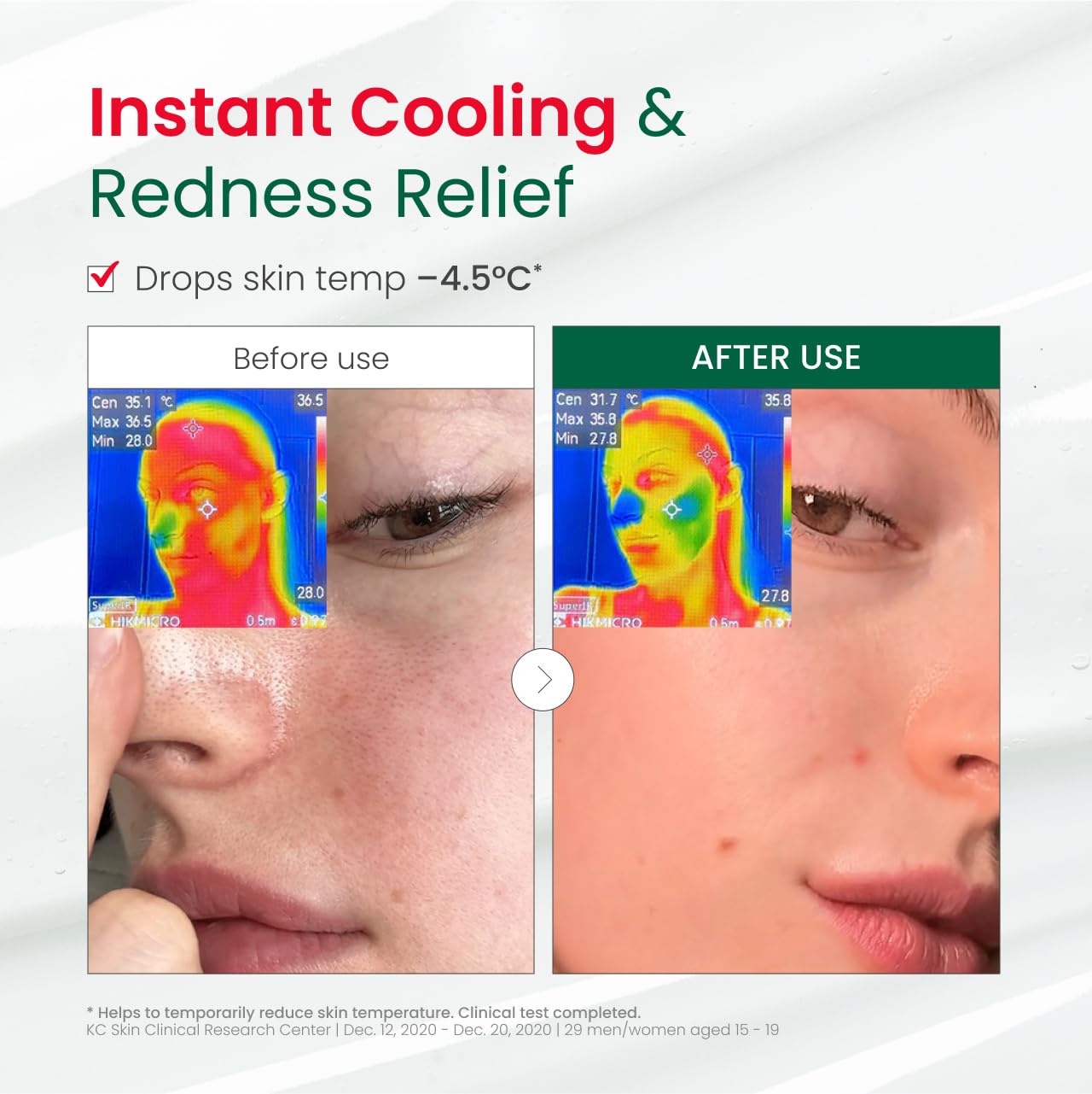 Dr. G R.E.D. Blemish Clear: ingrédients clés visibles sur l’étiquette.